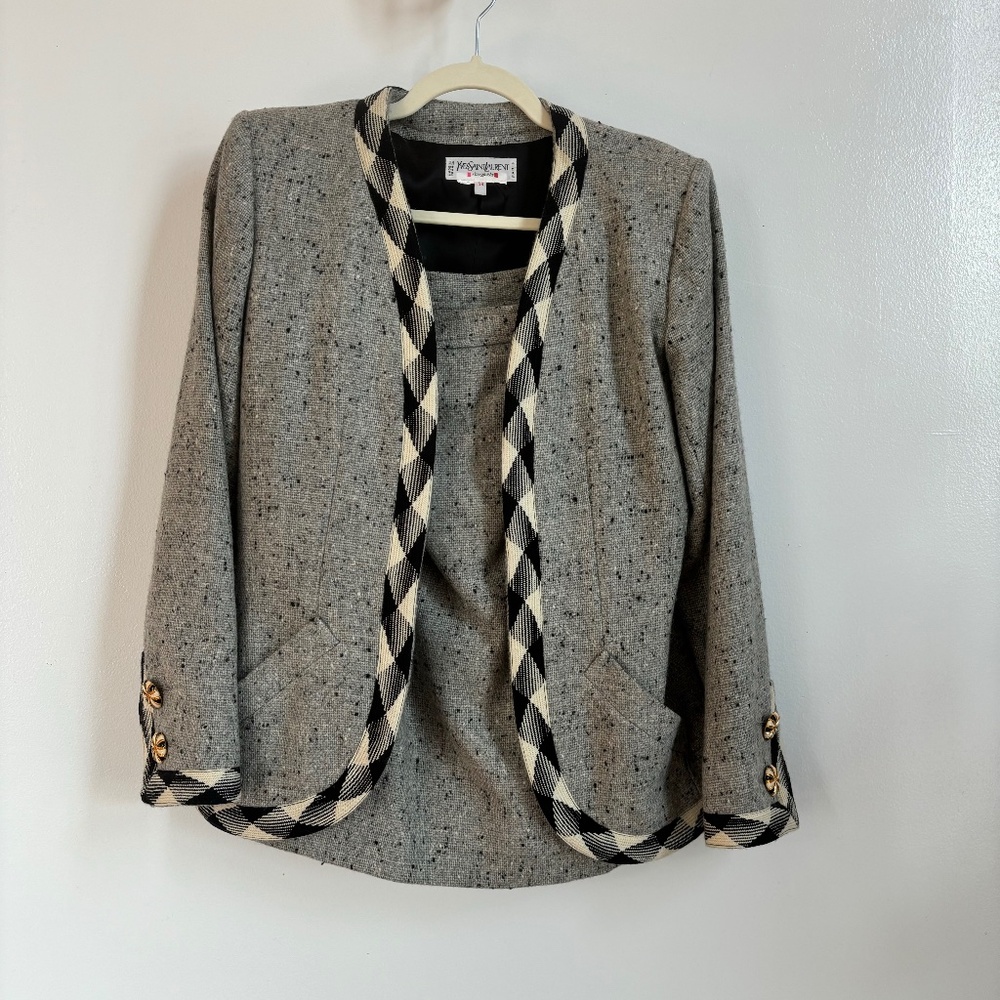 Vintage Yves Saint Laurent Winter Skirt Suite